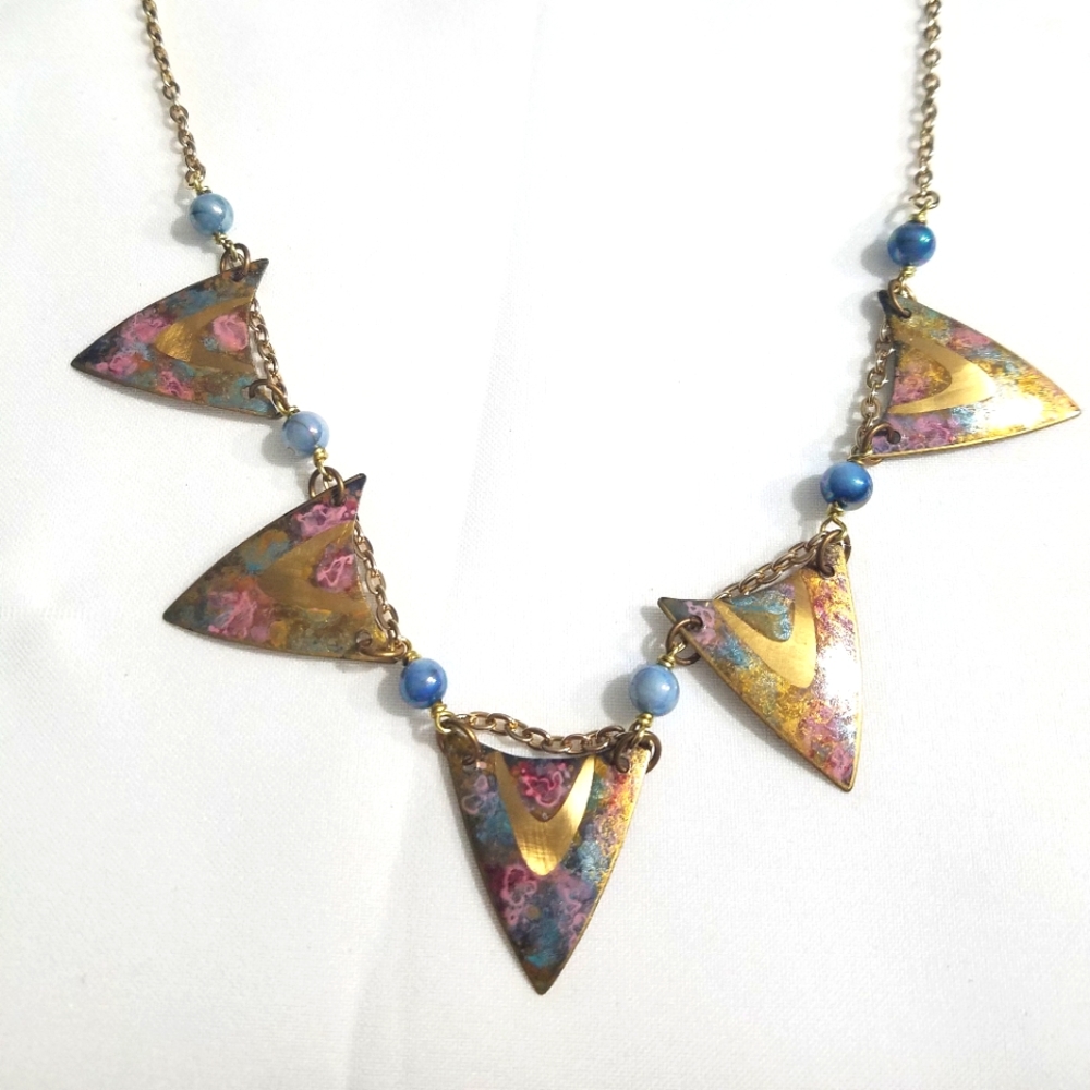 Enamel handmade necklace